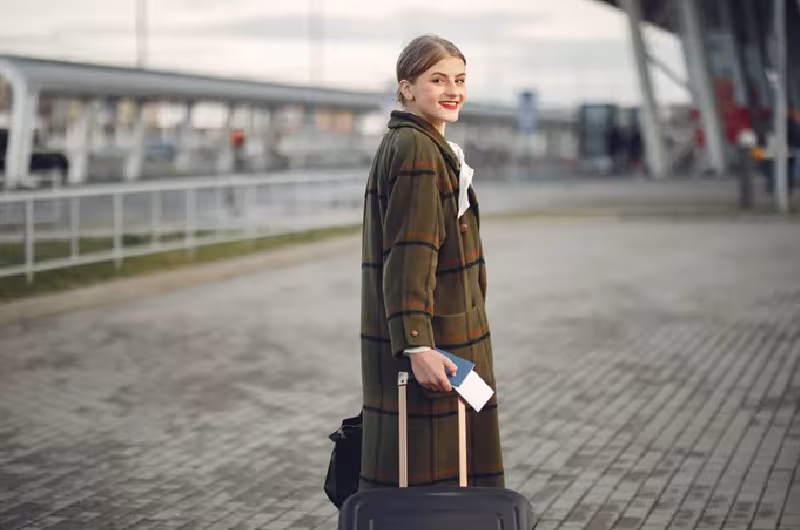 A woman at airport